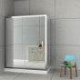 Orabella Energy Mirror 110 cm - Καμπίνα αντιστρέψιμη, ευθύγραμμη με σταθερό πλαϊνό 80 cm 30387-30407