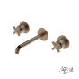 Μπαταρία Νιπτήρα Τοίχου 3 οπών Εlle Cross La Torre Antique Brass 38118-221