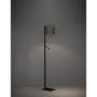 Φωτιστικό Δαπέδου Μαύρο 34,5x26,5xH180cm 1xE27 με Σποτ Διαβάσματος Eglo Foligno 390068