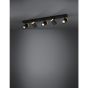 Eglo Cartagena Σποτ με 5 Φώτα και Ντουί GU10 σε Μαύρο Χρώμα 39649