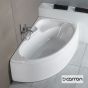 Μπανιέρα Ακρυλική Caronite DOVE 1550x950 Left, Carron Bath White 305C-1