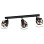 Eglo Τριπλό Σποτ με Ντουί E27 σε Μαύρο Χρώμα 43717