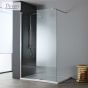 Διαχωριστικό κρύσταλλο ντουζιέρας IWIS Walk-in 100 ρυθμιζόμενo από 96 έως 98εκ., Devon Clean Glass PVD AISI304 Brushed IW100C-111