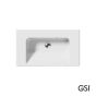 Νιπτήρας Πορσελάνης Norm 70x40 Χωρίς Οπή Μπαταρίας (1 προχαραγμένη) GSI White 8632-300