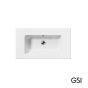Νιπτήρας Πορσελάνης Pura 82x46 (1 οπή+2 προχ.) GSI White 8885-300
