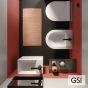 Νιπτήρας Πορσελάνης Kube-X 40x23 (1 προχ.) GSI White 9484-300