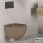 Λεκάνη Κρεμαστή LENTA/53 Rimless με κάλυμμα Soft Close MS38C, Bianco Ceramica Taupe Matt 381600C-530