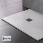 Ντουζιέρα Cast Marble (Χυτό μάρμαρο) με Βαλβίδα Slate 120x90 Sirene White Matt S12090-301