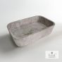 Νιπτήρας Μαρμάρινος  Gaia 60x38 h.14 Fossil Tundra Grey DS60-423