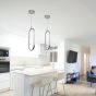 InLight Κρεμαστό φωτιστικό LED 14W 3000K σε χρώμιο απόχρωση D:17cm 6059-CH
