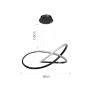 InLight Κρεμαστό φωτιστικό LED 48W 3CCT by switch on base σε χρώμιο D:60cm 6082-CH