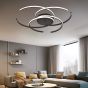 Πλαφονιέρα οροφής LED 46W 3CCT σε μαύρη απόχρωση D:60cm 6111-B