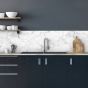 White Marble πλάτη προστασίας τοίχων κουζίνας και μπάνιου (67323) Ango