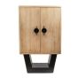 ΜΠΟΥΦΕΣ MDF - ΜΕΤΑΛΛΙΚΟΣ ΦΥΣΙΚΟ - ΜΑΥΡΟΣ 70x35x114cm Eurolamp 810-00244