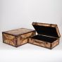 S/2 ΒΑΛΙΤΣΕΣ ΞΥΛΙΝΕΣ ΧΑΡΤΗΣ 42x30x16cm / 37x25x13cm Eurolamp 752-17012