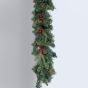 ΓΙΡΛΑΝΤΑ ΠΡΑΣΙΝΗ ΜΕ BERRIES ΚΑΙ ΚΟΥΚΟΥΝΑΡΙΑ,  200cm Eurolamp 600-30635