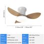 SE LED F65 ADAM WHITE-LIGHT BROWN FAN 25W SMART WITH CONTROL 65x65x20cm 3000k-6500k 85-265V 2 Y HOMELIGHTING 77-50627