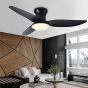 SE LED F100 WINDY BLACK FAN 30W SMART WITH CONTROL 100x100x50cm 3000k-6500k 85-265V 2 YEARS WAR HOMELIGHTING 77-50630