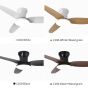 SE LED F100 WINDY WHITE-LIGHT BROWN FAN 30W SMART WITH CONTROL 100x100x50cm 3000k-6500k 85-265V HOMELIGHTING 77-50631