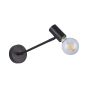 SE21-BL-22-MS1 ADEPT BLACK WALL LAMP BLACK METAL SHADE+ HOMELIGHTING 77-8323