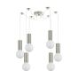 SE21-NM-4-GL2-NM6 ADEPT TUBE Nickel Matt Pendant Smoked Glass+ HOMELIGHTING 77-8400