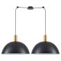 SE21-GM-4-BL2-MS50 ADEPT TUBE Gold Matt Pendant Black Metal Shade+ HOMELIGHTING 77-8595