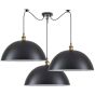 SE21-BR-10-BL3-MS50 MAGNUM Bronze Metal Pendant Black Shade with Black Fabric Cable+ HOMELIGHTING 77-8701