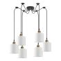 SE21-BR-10-BL6-SH1  MAGNUM BRONZE White Shade Pendant+ HOMELIGHTING 77-8726