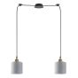 SE21-BR-10-BL2-SH2 MAGNUM BRONZE Grey Shade Pendant+ HOMELIGHTING 77-8735