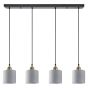 SE21-BR-10-4BL-SH2 MAGNUM BRONZE Grey Shade Pendant+ HOMELIGHTING 77-8738