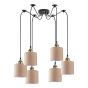 SE21-BR-10-BL6-SH3  MAGNUM BRONZE Brown Shade Pendant+ HOMELIGHTING 77-8740