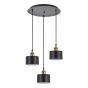 SE21-BR-10-3BL-MS1 MAGNUM BRONZE Black Metal Shade Pendant+ HOMELIGHTING 77-8764