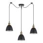 SE21-BR-10-BL3-MS2 MAGNUM BRONZE Black Metal Shade Pendant+ HOMELIGHTING 77-8769