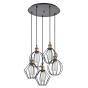 SE21-BR-10-5BL-GR12 MAGNUM FLEX Bronze Metal Pendant Black Metal Grid+ HOMELIGHTING 77-8966
