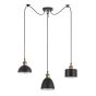 SE21-BR-10-BL3-MS12 MAGNUM FLEX Bronze Metal Pendant Black Metal Shade+ HOMELIGHTING 77-8974