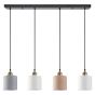 SE21-BR-10-4BL-SH123 MAGNUM FLEX White, Grey ,Brown Shade Pendant+ HOMELIGHTING 77-9033