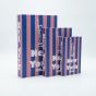 S/3 ΚΟΥΤΙ ΒΙΒΛΙΟ ΞΥΛΙΝΟ ΜΠΛΕ - ΡΟΖ 33x22x7cm / 26x17x5cm / 21x13x3cm Eurolamp 819-01397