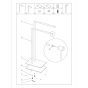 Tube black κρεμάστρα επιδαπέδια 2 θέσεων Sealskin 800199