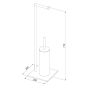 Tube 2nd version white σταντ χαρτιού υγείας + πιγκάλ Sealskin 800289