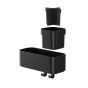 Tiger 2-Store Επιτοίχιο Ράφι με Θήκες και Κρεμάστρες 25 cm Black 800374 800374