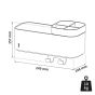 Tiger 2-Store Επιτοίχιο Ράφι με Θήκες και Κρεμάστρες 25 cm White 800375 800375