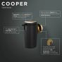 Tiger Cooper Δοχείο Κρεμοσάπουνου Επιτοίχιο 175 ml Black / Polished gold 800564 800564