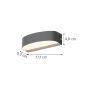 it-Lighting Caror - LED 9W 3CCT Up and Down Outdoor Light in Grey Color 80204030
