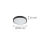 it-Lighting Torch LED 18W 3CCT Outdoor Ceiling Light Anthracite D:28cmx5,3cm 80300340
