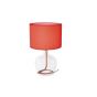 Φωτιστικό Λάμπα Επιτραπέζια Κόκκινο Καπέλο / Βάση Γυαλί Faneurope I-Hendrix Rosso