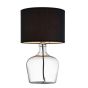 Φωτιστικό Λάμπα Επιτραπέζιο Μαύρο Καπέλο / Βάση Γυαλί Faneurope Hendrix Nero