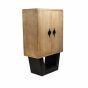 ΜΠΟΥΦΕΣ MDF - ΜΕΤΑΛΛΙΚΟΣ ΦΥΣΙΚΟ - ΜΑΥΡΟΣ 70x35x114cm Eurolamp 810-00244