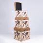 S/3 ΜΠΑΟΥΛΑ PU ΧΑΡΤΗΣ ΚΑΦΕ - ΜΠΕΖ 40x40x40cm / 34x34x34cm / 28x28x28cm Eurolamp 810-00273