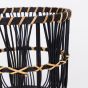 S/3 ΚΑΛΑΘΙΑ ΨΑΘΙΝΑ ΜΑΥΡΑ 36.5x36.5x30cm/ 31.5x31.5x26.5cm/ 26.5x26.5x23cm Eurolamp 819-00361