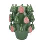ΒΑΖΟ ΣΥΚΑ ΚΕΡΑΜΙΚΟ ΠΡΑΣΙΝΟ - ΡΟΖ 20x20x26cm Eurolamp 819-01949